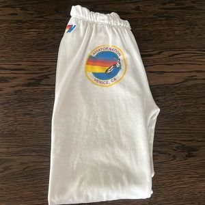 White aviator nation sweatpants, size Xs